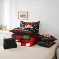 thumbnail image 6 of Homewish Boys Girls Candy Cane Bedding Comforter Set 7pcs,Geometric Plaid Grid Queen Bedding Sets Super Cozy,Merry Christmas Queen Sheet Sets,Super Cozy Room Decor,Reversible, 6 of 8