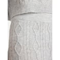 thumbnail image 4 of No Boundaries Cable Knit Flare Sweater Pants, 29.5'' Inseam, Women's, 4 of 5