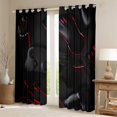 thumbnail image 2 of Manfei Gamepad Curtains Pack of 2 (42x63) for Teens, Modern Game Black Out Curtains, Black Red Blackout Curtains for Bedroom, Window Curtains Bedroom Decor, 2 of 6