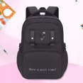thumbnail image 2 of FUZHIQ Embroidery Letter School Backpack for 3rd 4th 5th 6th Grade Double Front Snap Straps Breathable Straps Bookbag, Black, 2 of 4