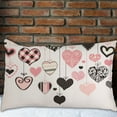 thumbnail image 6 of Pillow Cases Standard Size Set of 2, Ultra Soft Pillow Case Covers with Stylized Hearts Pattern, Wrinkle, Fade, Zipper Closure Pillowcase Bedding Pillow Sham for Valentine's Day Gifts, 6 of 6