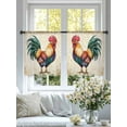thumbnail image 4 of Farmhouse Rooster Sheer Curtains for Living Room Bedroom Vintage Country Animal Prints Sheer Curtains 45 Inch Long 2 Panels Set Light Filtering Curtain Window Treatments Drapes for Dining Room, 4 of 6