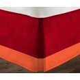 thumbnail image 3 of D.N.G. BEDDINGS 1 Piece Split Corner Two Tone Tailored Bed Skirt, Olympic Queen Size 6 Inch Deep Pocket, 800 Thread Count, 100% Egyptian Cotton, Solid Red/Orange Color., 3 of 3