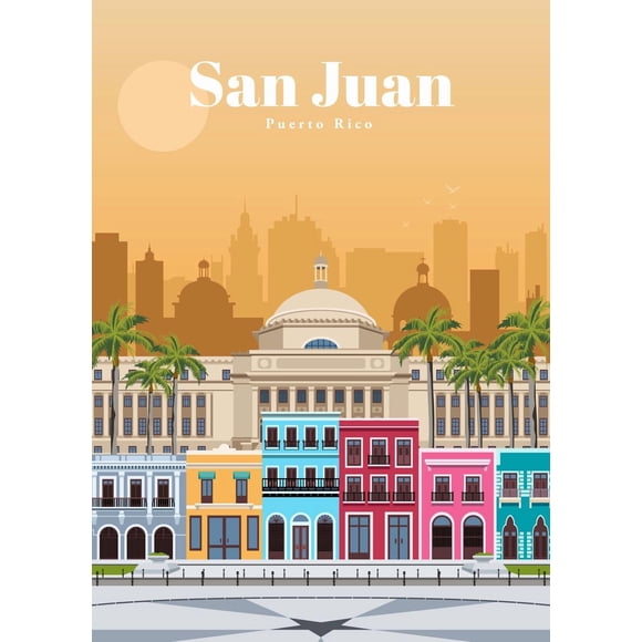 World Famous Tourist Cities Poster Prints London New York City Travel Wall Art Canvas Painting Picture Home Living Room Decor, 50*70cm, unframed.,Gold
