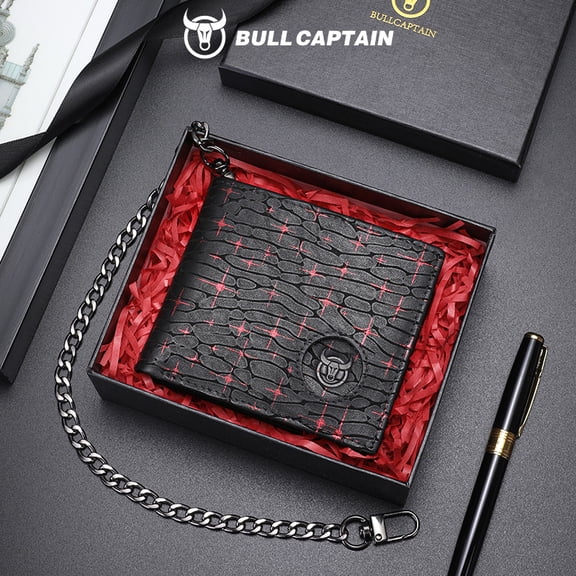 Cowhide zipper wallet horizontal leather multi-card position thickened anti-theft brush wallet