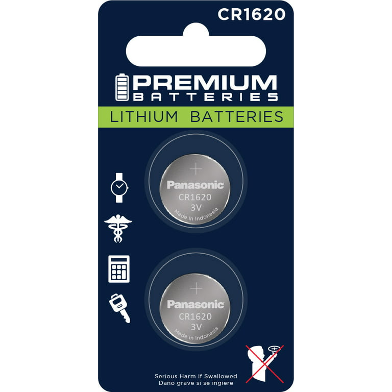 Panasonic CR1620 3 Volt Lithium Coin Battery (5 Batteries) 