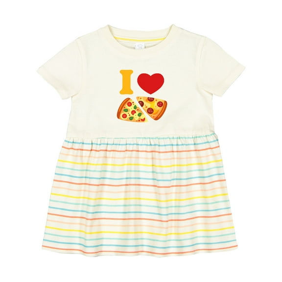 Inktastic I Love Pizza Girls Baby Dress