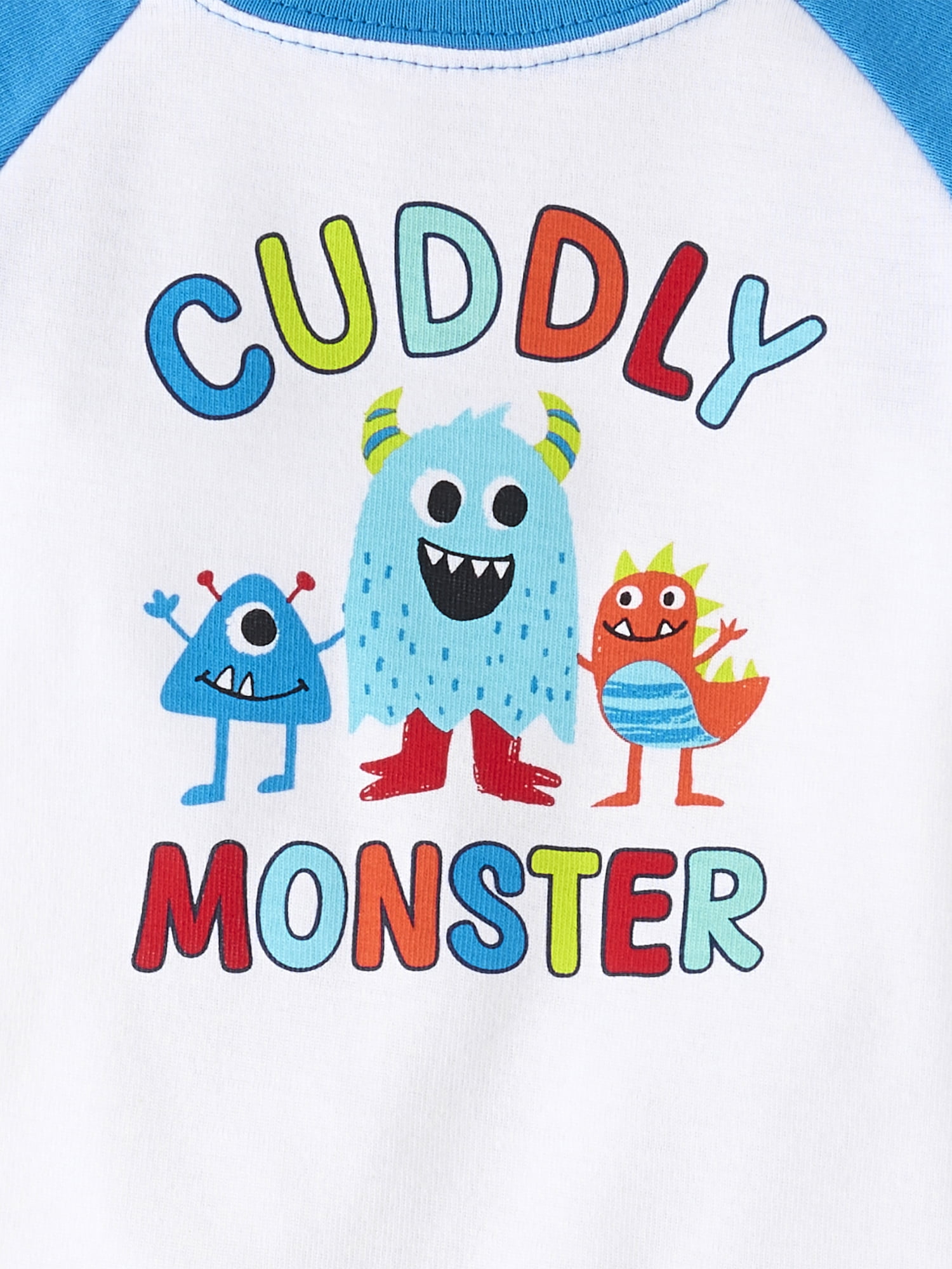 The Children's Place Baby & Toddler Boys Short Sleeve Cuddly Monster PJs, Sizes NB-6T