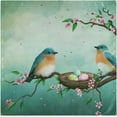 thumbnail image 2 of GZHJMY Easter Blue Birds and Eggs in Nest Cloth Napkins, Set of 6 20 x 20 Inch Soft & Comfortable Polyester Dinner Napkin for Family, Restaurant, Parties, 2 of 4