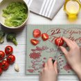 thumbnail image 3 of Anniversary Cutting Board, 22 Years Together Lettering with Folk Art Ornamental Birds and Flowers, Decorative Tempered Glass Cutting and Serving Board, in 3 Sizes, by Ambesonne, 3 of 5