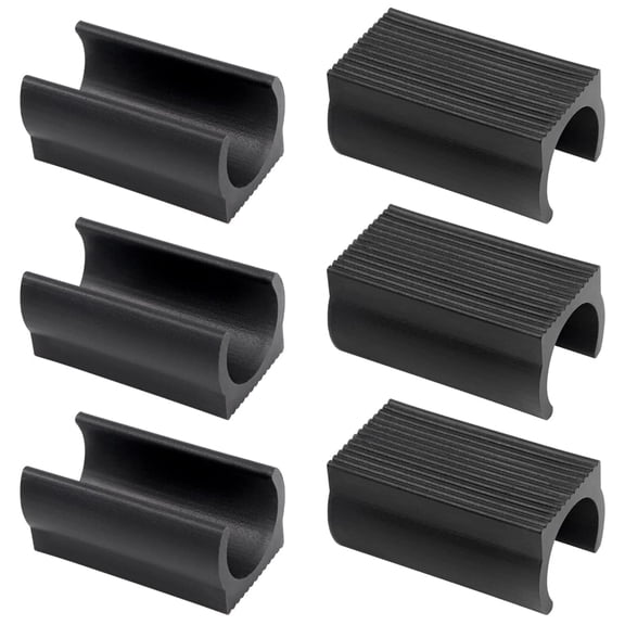 6pcs Plastic Chair Foot U Shaped Floor Glides Tubing Caps Cover Foot Pad Rectangle Shaped Non-Slip Chair Leg Tip Protectors for Furniture Leg (Black)Outer diameter 10mm