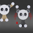 thumbnail image 2 of WHAMVOX Cute Panda Phone Holder Car Bracket ABS Mobile Phone Bracket Clip GPS Convenience 1Pcs, 2 of 8