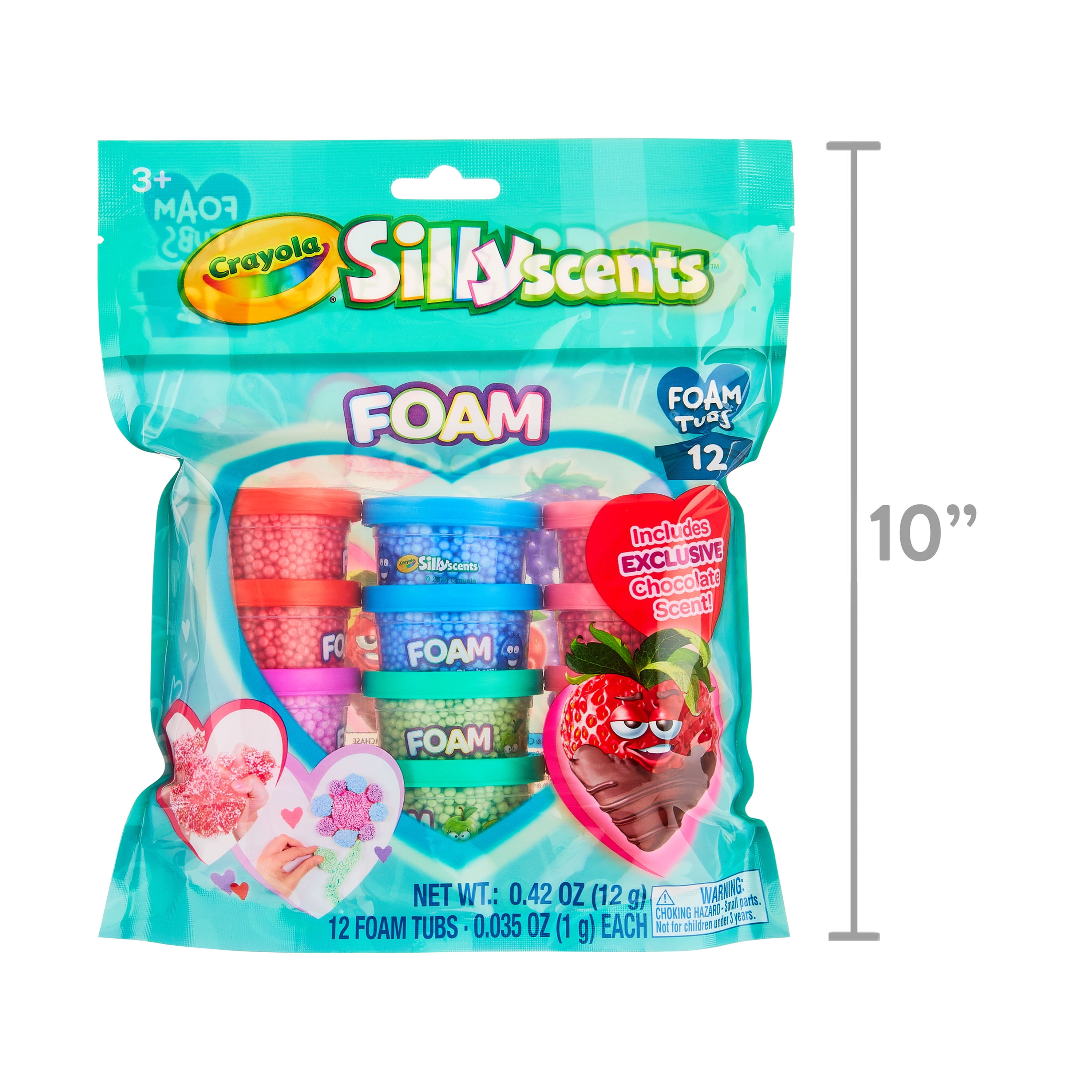 Crayola Silly Scents Foam 12pk 1oz Tubs Assorted Colors and Scents