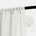 thumbnail image 3 of XWZO Semi Sheer Linen Curtains,Privacy Enhancing & Light Filtering Rod Pocket Drapes for Living Room with Tiebacks(Ivory,W52 x L108 Inch,2 Panels), 3 of 12