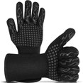 thumbnail image 2 of Guantes para barbacoa, manopla para horno, protección de manos para asar, fuego, horno microondas y otros trabajos de cocina, 2 of 4