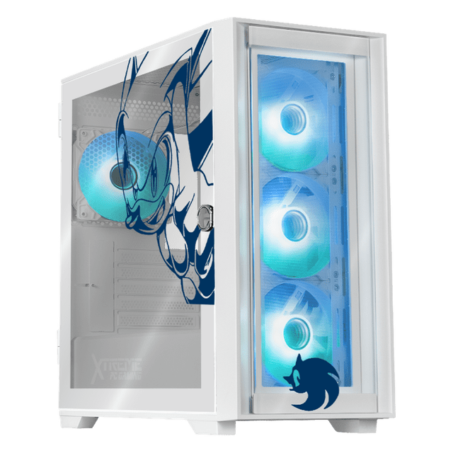 Gabinete XTREME PC GAMING Sonic Flash Edition Mini Torre 4 Fan ARGB USB-C Blanco CXTSF6000WT