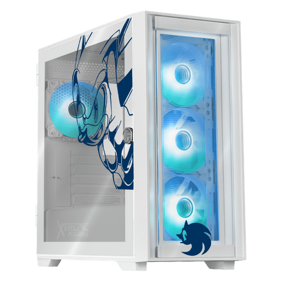 Gabinete XTREME PC GAMING Sonic Flash Edition Mini Torre 4 Fan ARGB USB-C Blanco CXTSF6000WT