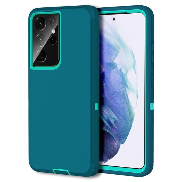Mxx Funda Compatible Con Galaxy S21 Ultra Case De 3 Capas Súper Resistente Cuerpo Cubierta De Parachoques/Protección Contra Golpes/A Prueba De Polvo Diseñada Para Samsung Galaxy S21 Ultra 5G 6.8 Pulga