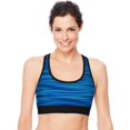 thumbnail image 1 of Hanes Womens Sport Racerback Compression Sports Bra, L, Hydro Glitch Stripe, 1 of 1