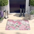 thumbnail image 2 of Pioneer Flower Floral Print Flannel Non Slip Door Rugs,Washable Door Mats Indoor,Decorative Door Mats,Dirt-Resistant and Absorbent Doormat for Entrance,Bedroom,Kitchen,Bathroom,31.5"x17", 2 of 4