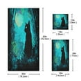 thumbnail image 3 of 3 Sizes of Towel Sets Including Bath Towel Hand Towel and Washcloth for Daily Use Magic Black Cat, 3 of 8