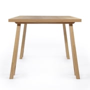Christopher Knight Home 7-Piece Dining Set, Solid Wood Table with 6 Upholstered Dining Chairs, Wheat+Oak