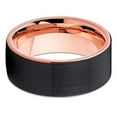 thumbnail image 4 of Silly Kings Jewelry Rose Gold Tungsten Wedding Band - Black Tungsten - Rose Gold Tungsten Ring (12.5), 4 of 4