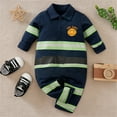 thumbnail image 4 of WIBACKER Baby Infant Boy Firefighter Costume 100% Cotton Newborn Boy Cosplay Party Jumpsuit Halloween Christmas Rompers, 4 of 8