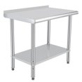 thumbnail image 1 of Stainless Steel Table, High Bearing Table with Backsplash and Undershelf Workbench Easy Clean for Kitchen Restaurant Workshops,48x24x35inch, 1 of 8