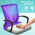 thumbnail image 2 of Furmax Office Mid Back Swivel Lumbar Support Desk, Computer Ergonomic Mesh Chair with Armrest, Purple, 2 of 8