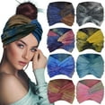 thumbnail image 4 of Wide Headbands for Women, 7'' Extra Wide Boho Headbands Fashion Headwraps Stretchy Hairbands Head Scarf Hair Accessories, 4 of 9