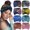 Tie Dye, variant on Boho Extra Wide Headbands For Women 7'' Large Headband Twist Head Bands Women's Hair Band Stretchy Turban Styling Accessories 8 Pack