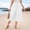 White, variant on Women's Plus Size Drawstring Waist Culottes Flowy Wide Leg with Elastic Waistband Casual Comfortable Trousers for Summer White 10(XL)