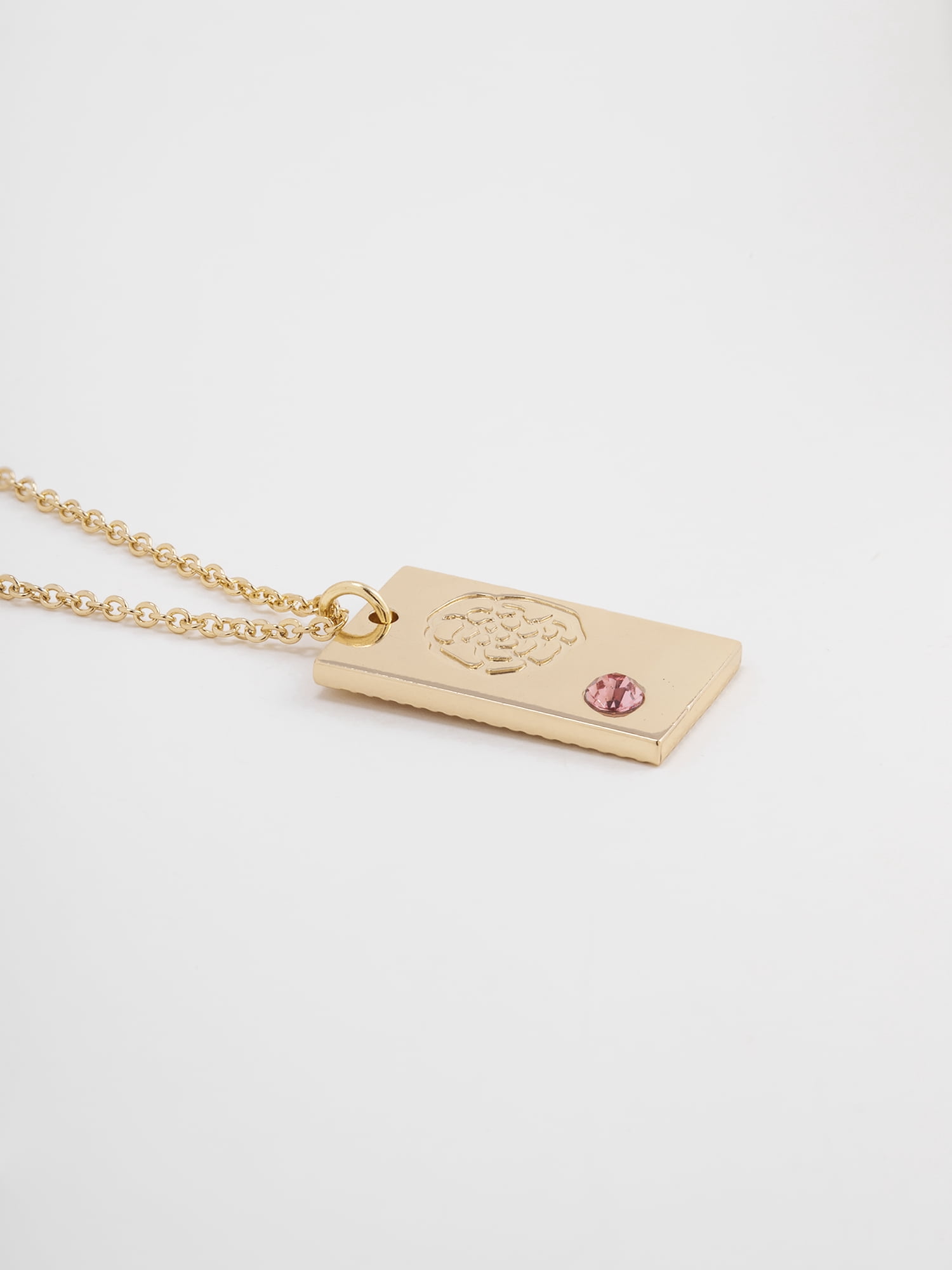 Time and Tru Women's Goldtone Necklace, October Birthstone