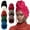 Purple, variant on Women Twisted Turban Hats Knotted Pre Tied African Muslim Head Wraps Stretchy Chemo Cancer Hair Wraps