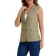 thumbnail image 4 of CHALECO SIN MANGAS INSPIRADOR CHIC para traje de oficina casual de negocios para mujeres M Verde Oliva Claro, 4 of 5