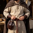 thumbnail image 2 of Gtoiithly Medieval Belt&Pouch Faux Leather Pirate Waist Bag for Larp Retro Viking Costume Medieval Belt Brown-3 One Size, 2 of 6