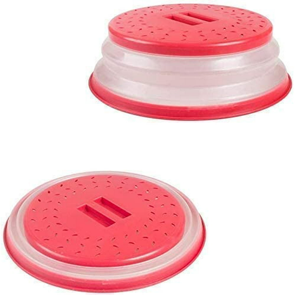 Collapsible Microwave Splatter Proof Plate Cover (Red) - Walmart.com ...