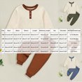 thumbnail image 3 of TOWED22 Baby Boy Clothes Fall Winter Outfits Long Sleeve Color Block Sweatshirt Pants 2Pcs Fall Clothing Set, 3 of 4