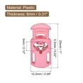 thumbnail image 2 of Unique Bargains 30Pack 5.5x3mm Cord Lock Plastic Single Hole Spring Toggle Stoppers, Pink, 2 of 5