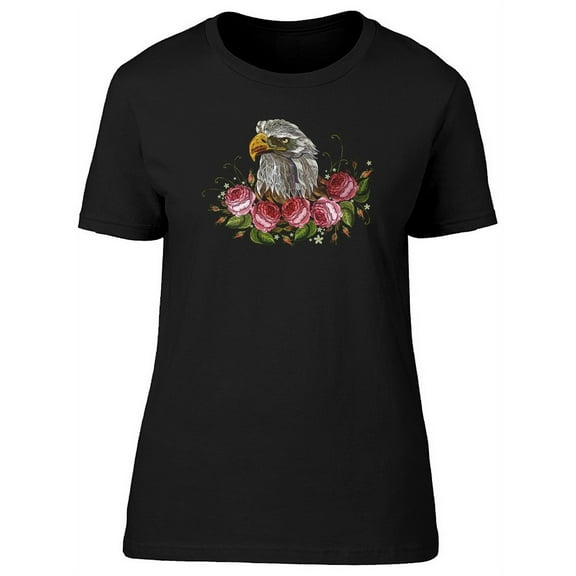 Gothic Eagle & Roses T-Shirt Women -Image by Shutterstock, Female x-Large