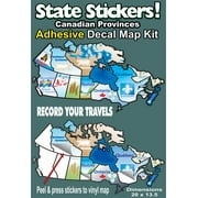 State Sticker 800 Travel Map Sticker  Canadian Province Sticker; Self Adhesive Type; Permanent State Sticker; 20 Inch Length x 13-1/2 Inch Width; Vinyl Map