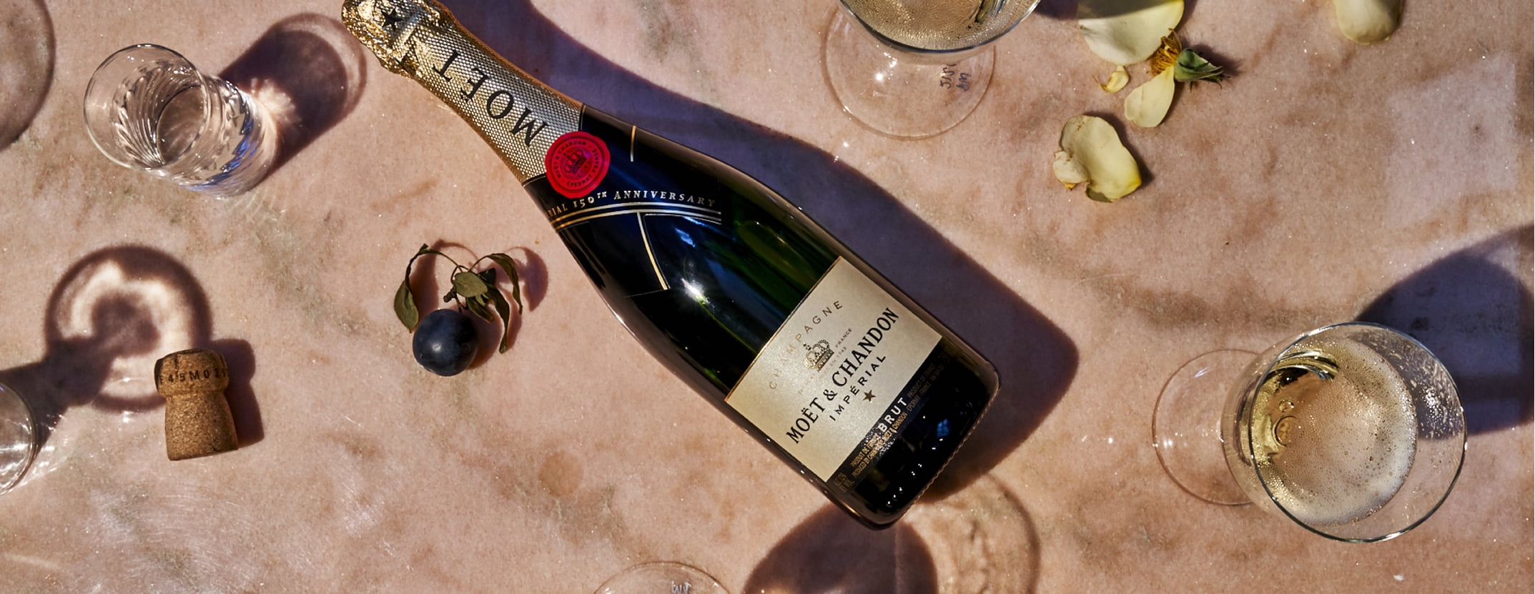 Moet & Chandon Nectar Imperial Champagne 750ml Bottle with Vibrant Tropical Fruit Flavors