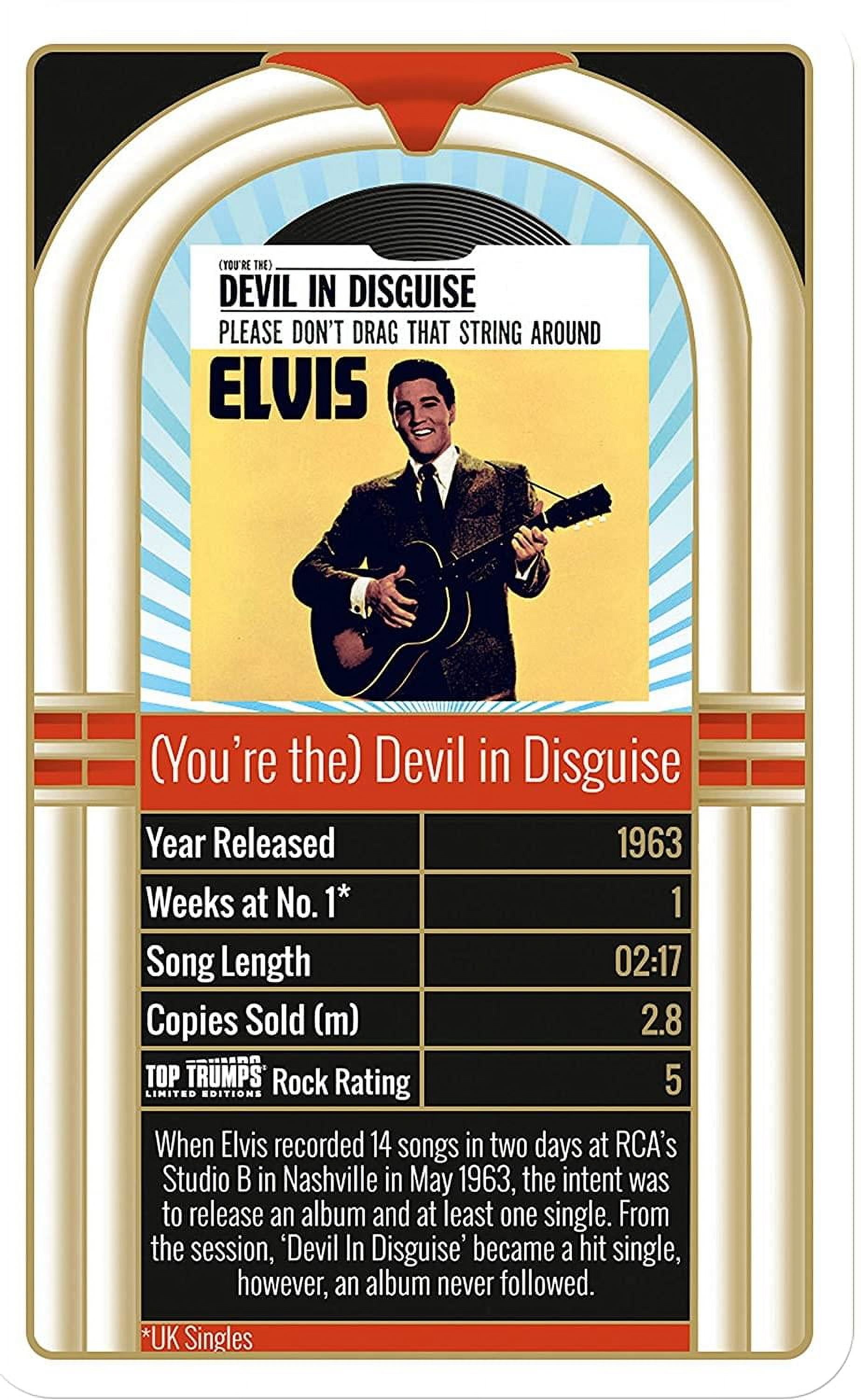 Top Trumps Elvis 30 Greatest Singles Card Game