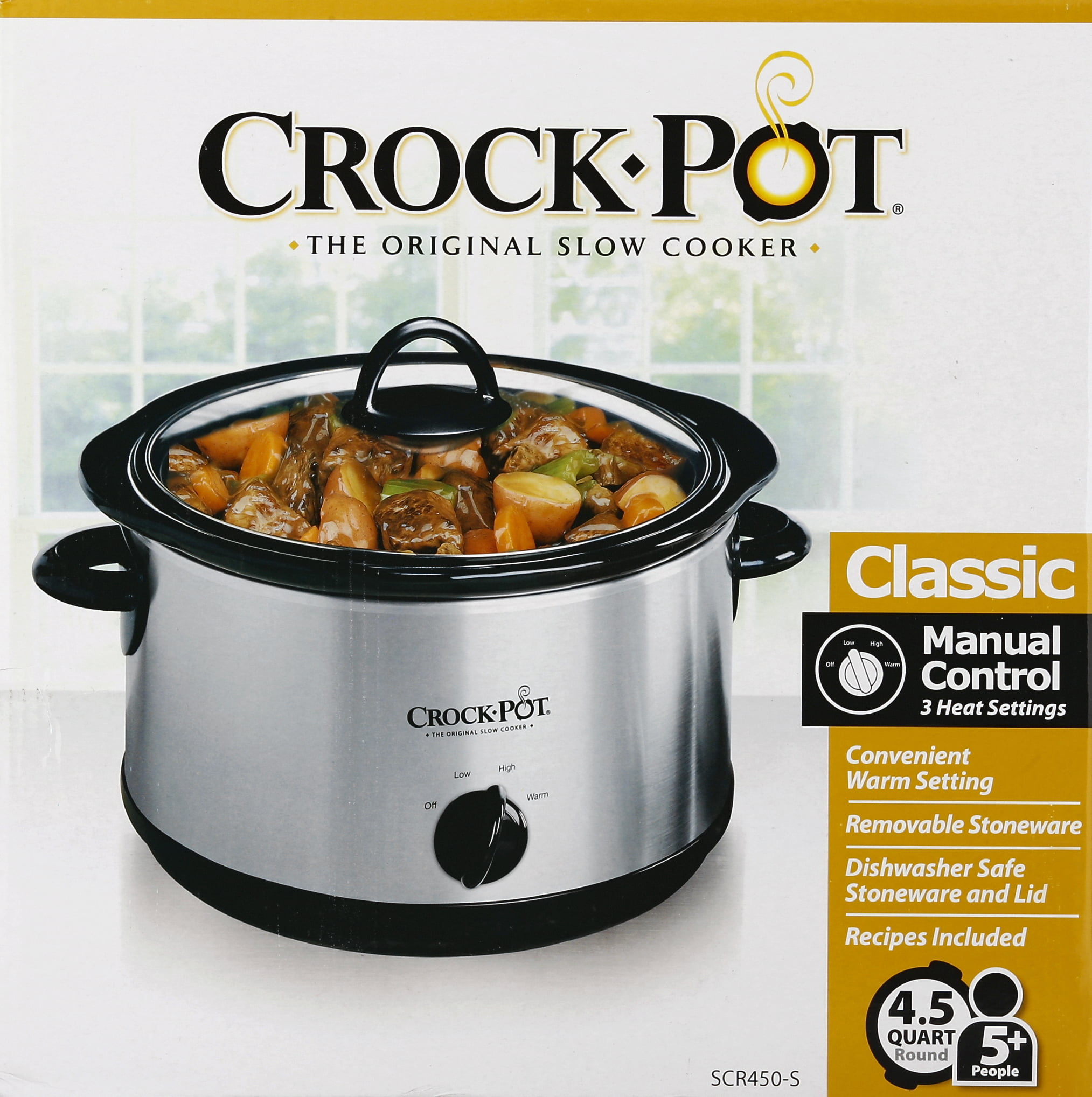  Crockpot Classic Slow Cooker 4 Quart Round Model SCR