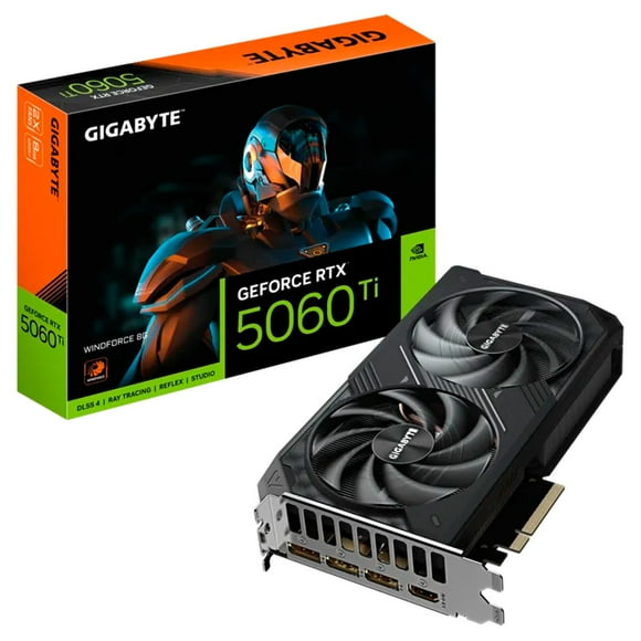 Tarjeta de Video GIGABYTE GeForce RTX 5060 TI WINDFORCE 8G