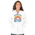 thumbnail image 4 of It Does Get Better Motivational LGBTQ Zip Up Hoodie Men's Women's Brisco Brands S, 4 of 6