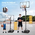 thumbnail image 2 of NEDYO Portable Basketball Hoop for Kids, 3.9-8.5 ft Height Adjustable Basketball Goal with HDPE Backboard and Weighted Base, Indoor & Outdoor Use, 2 of 7