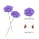 thumbnail image 3 of Uxcell 25pcs Rosas Flores Artificiales, Rosas Falsas con Tallos para Bodas, Fiesta, Oficina, Morado, 3 of 6