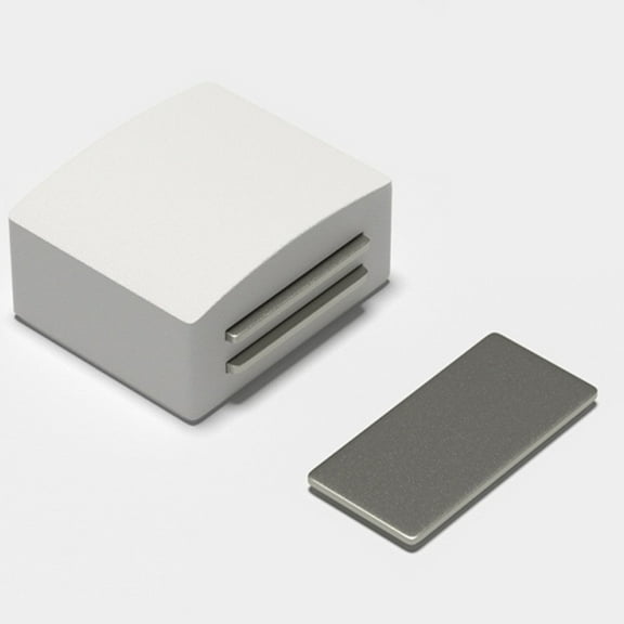 Magnetic Cabinet Door Catch White Black Brown ABS Material Latch for Kitchen Cupboard Wardrobe Drawers No Drill Installation 33.5x40x20mm